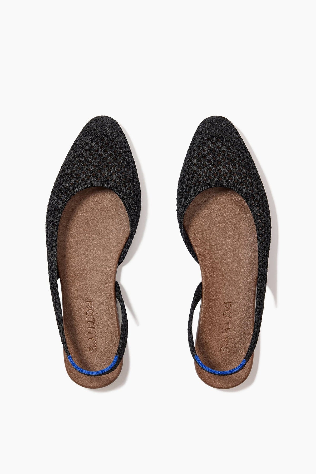 The Almond Slingback in Black Mesh - Image 3
