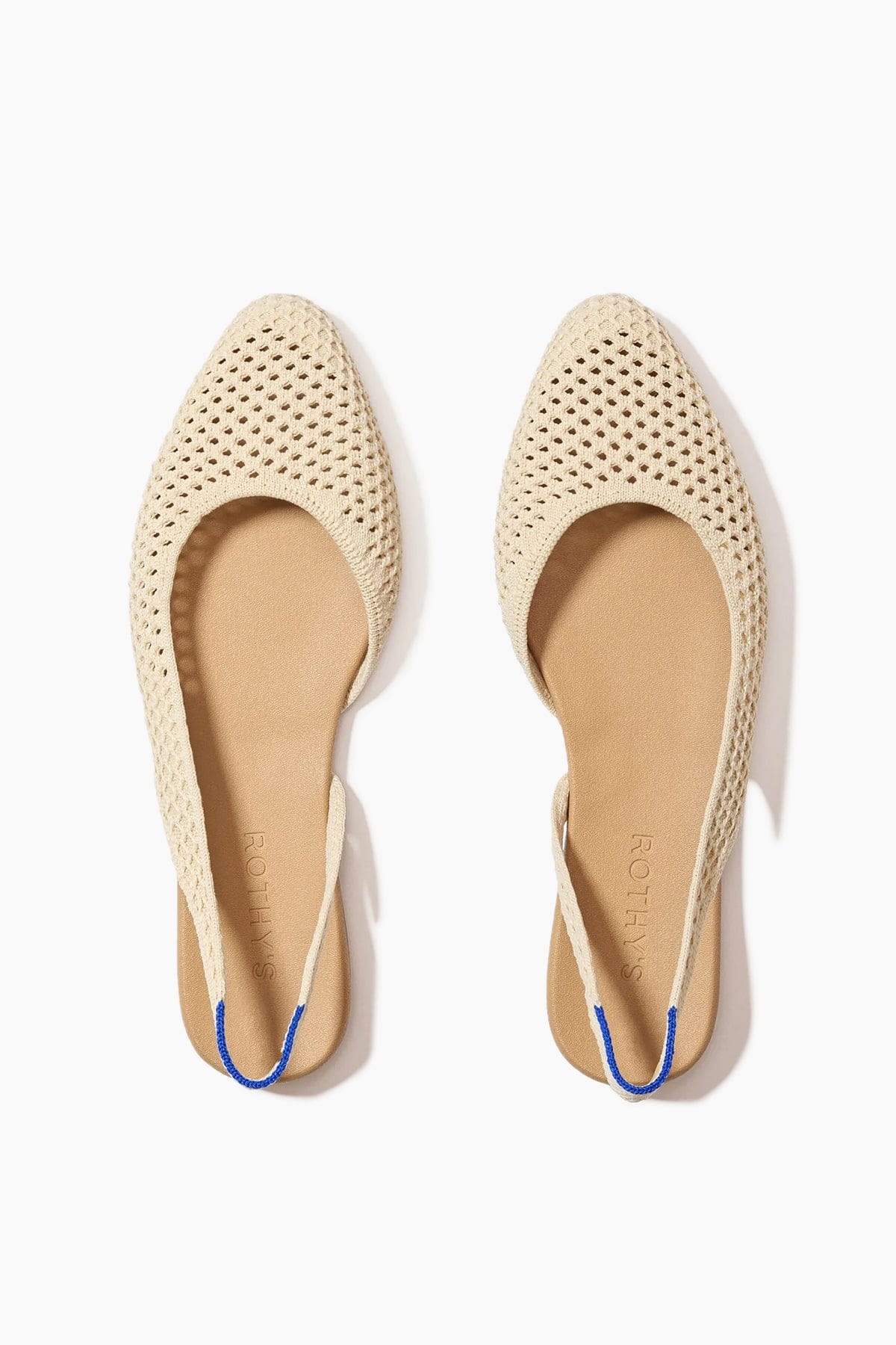 The Almond Slingback in Off White Mesh - Image 3