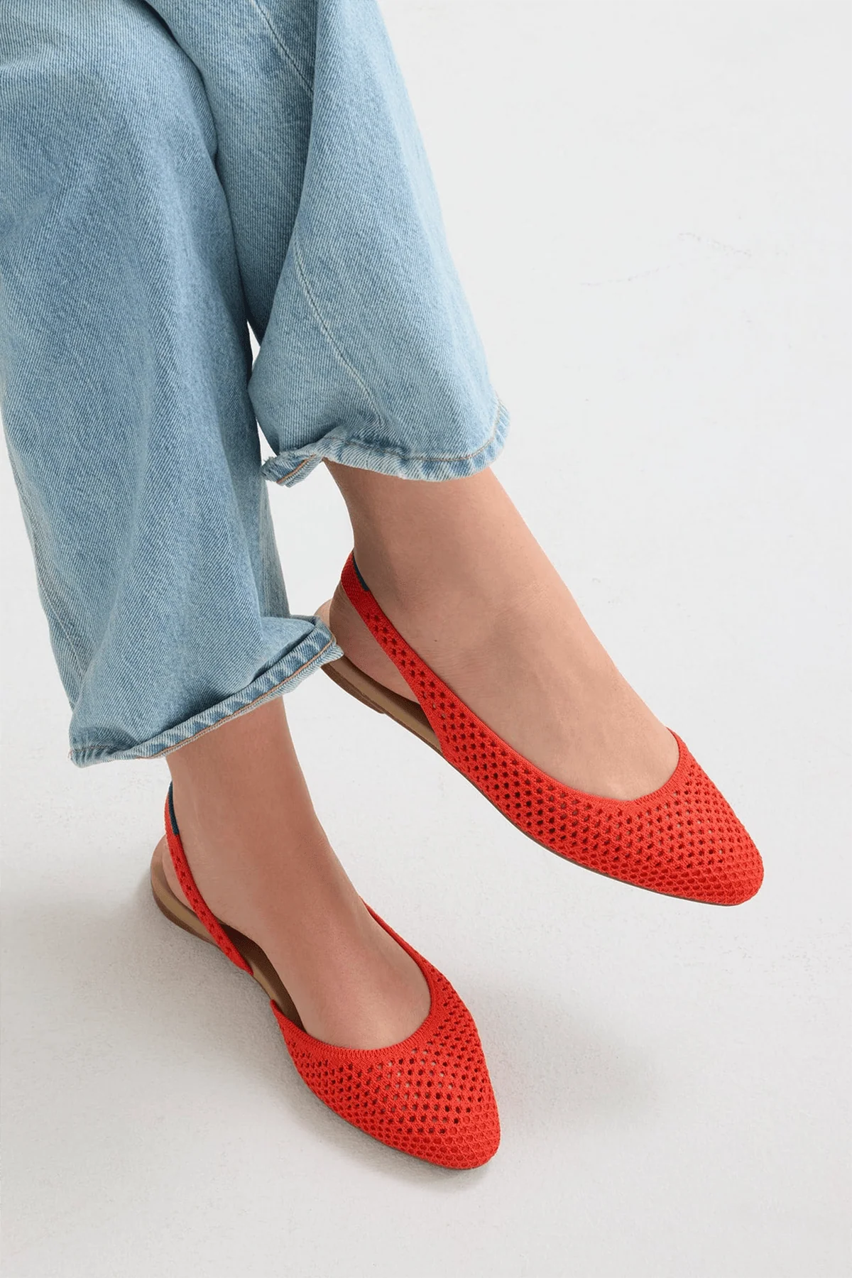 The Almond Slingback in Poppy Mesh - Image 2
