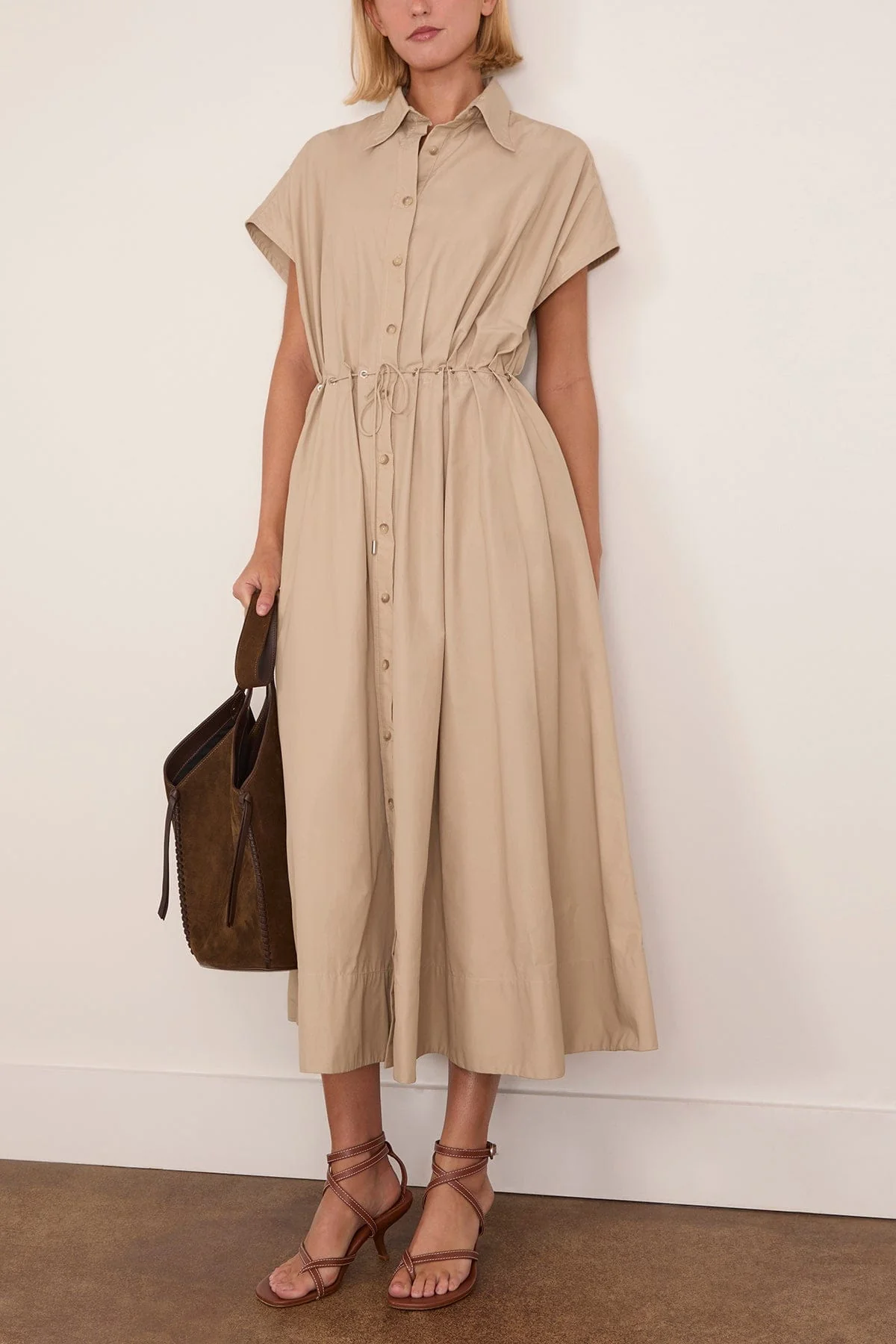 The Blake Short Sleeve Shirtdress in Dune - Image 2