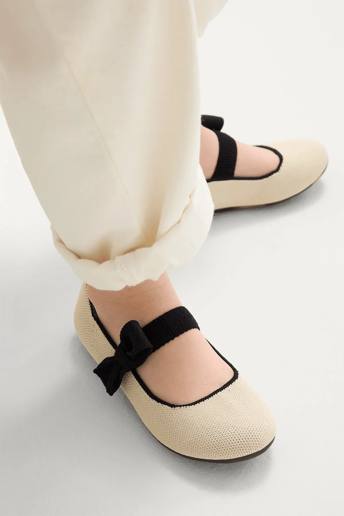 The Kids Tux Bow Mary Jane in Ivory - Image 2