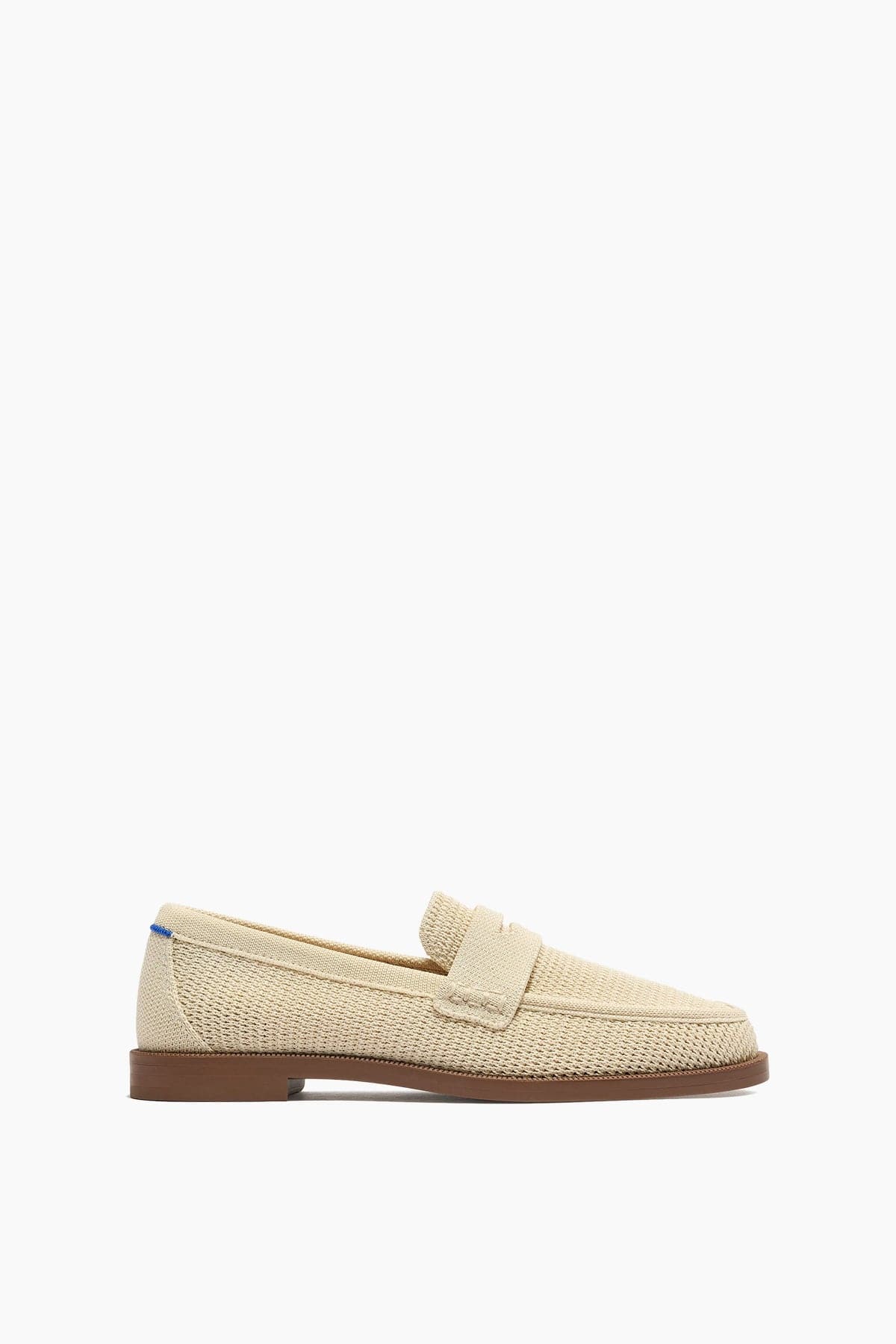 The Penny Loafer in Conch Raffia-Knit