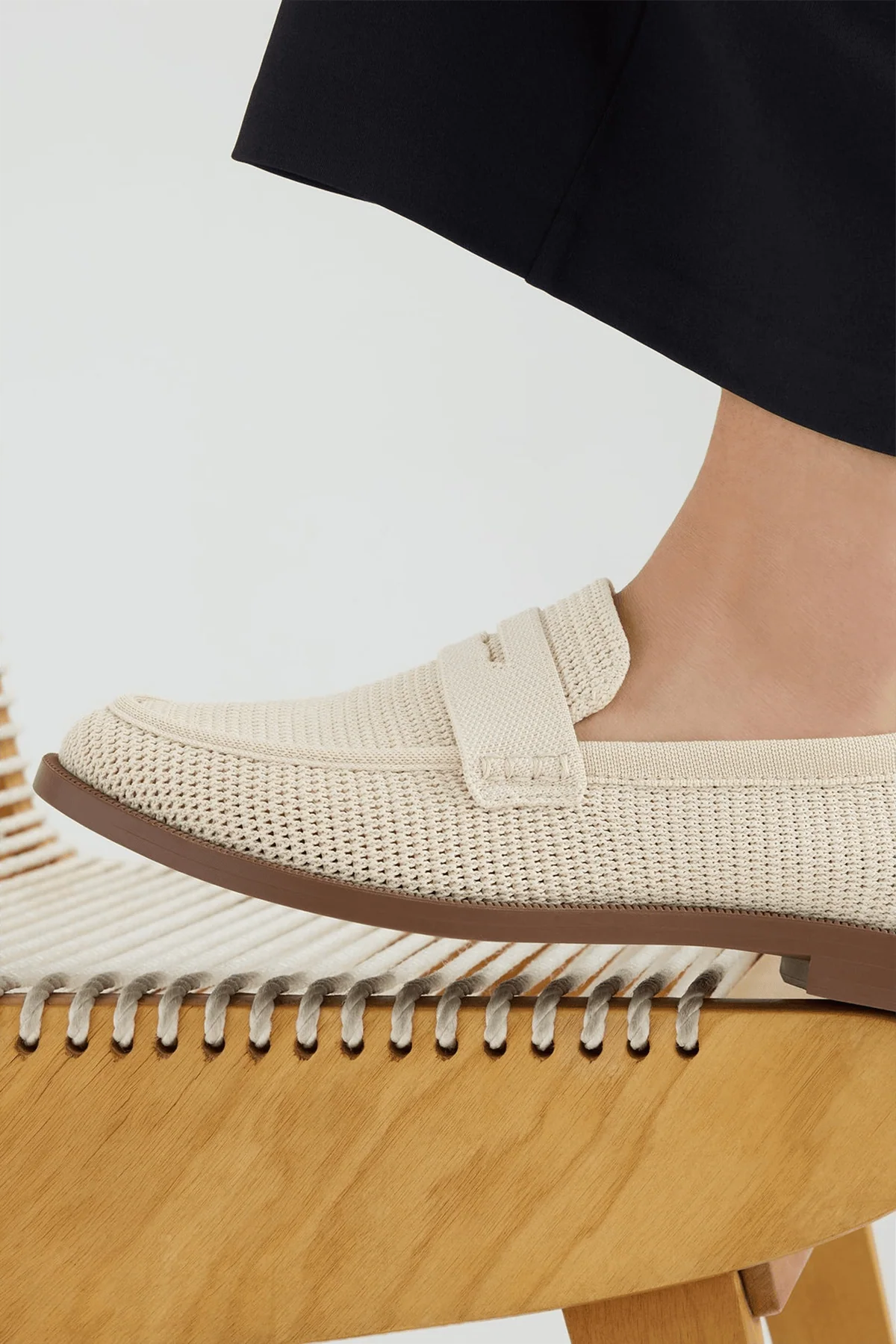 The Penny Loafer in Conch Raffia-Knit - Image 2