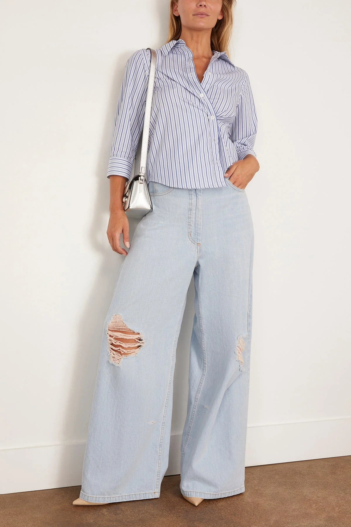 The Twilo Shirt in French Blue/Blue - Image 2