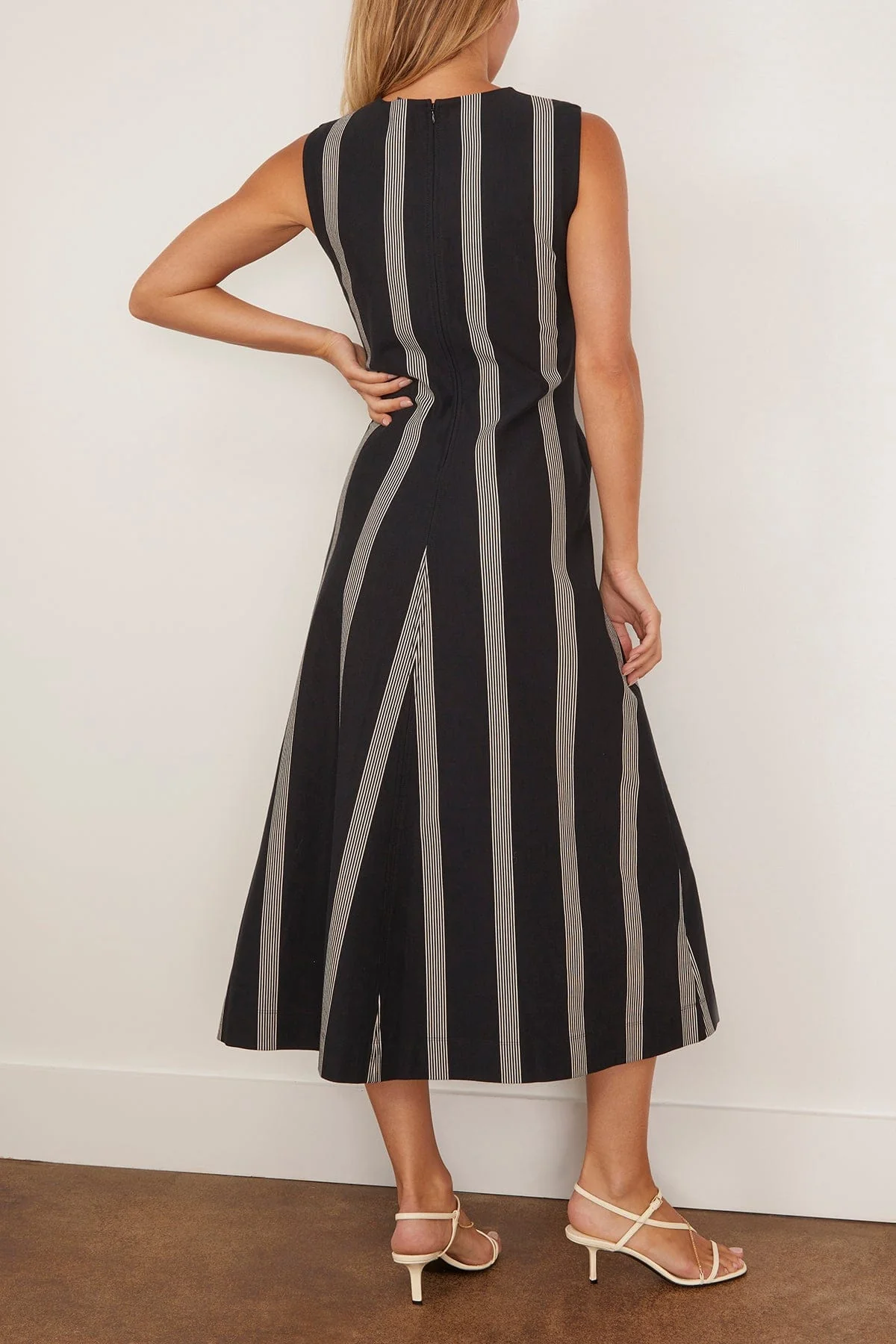 Theo Dress in Black/Cream - Image 4