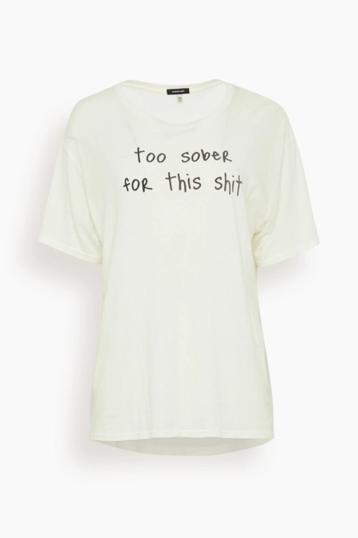 Too Sober Boy T in Ecru White