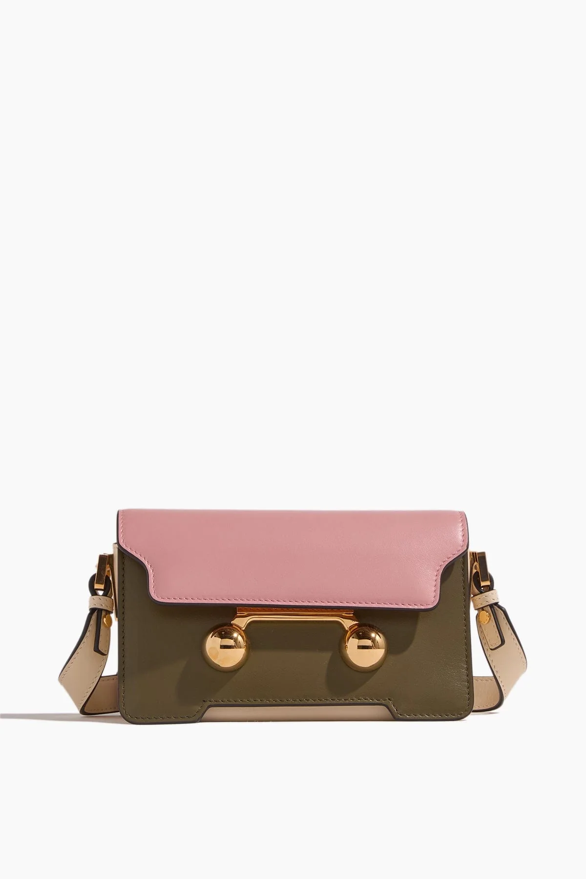 Trunkaroo Mini Shoulder Bag in Camelia/Deep Sage/Shell