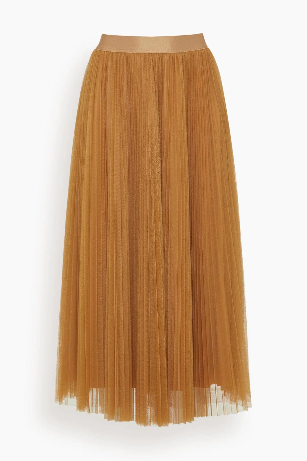 Tulle Soleil Plisse Skirt in Antique Gold