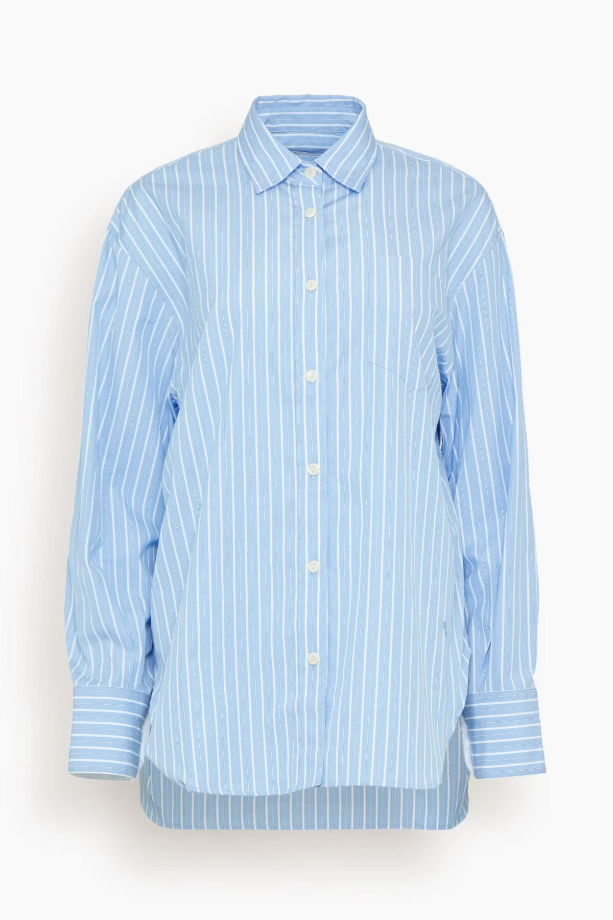 Tunic Shirt in Sky Blue Stripe