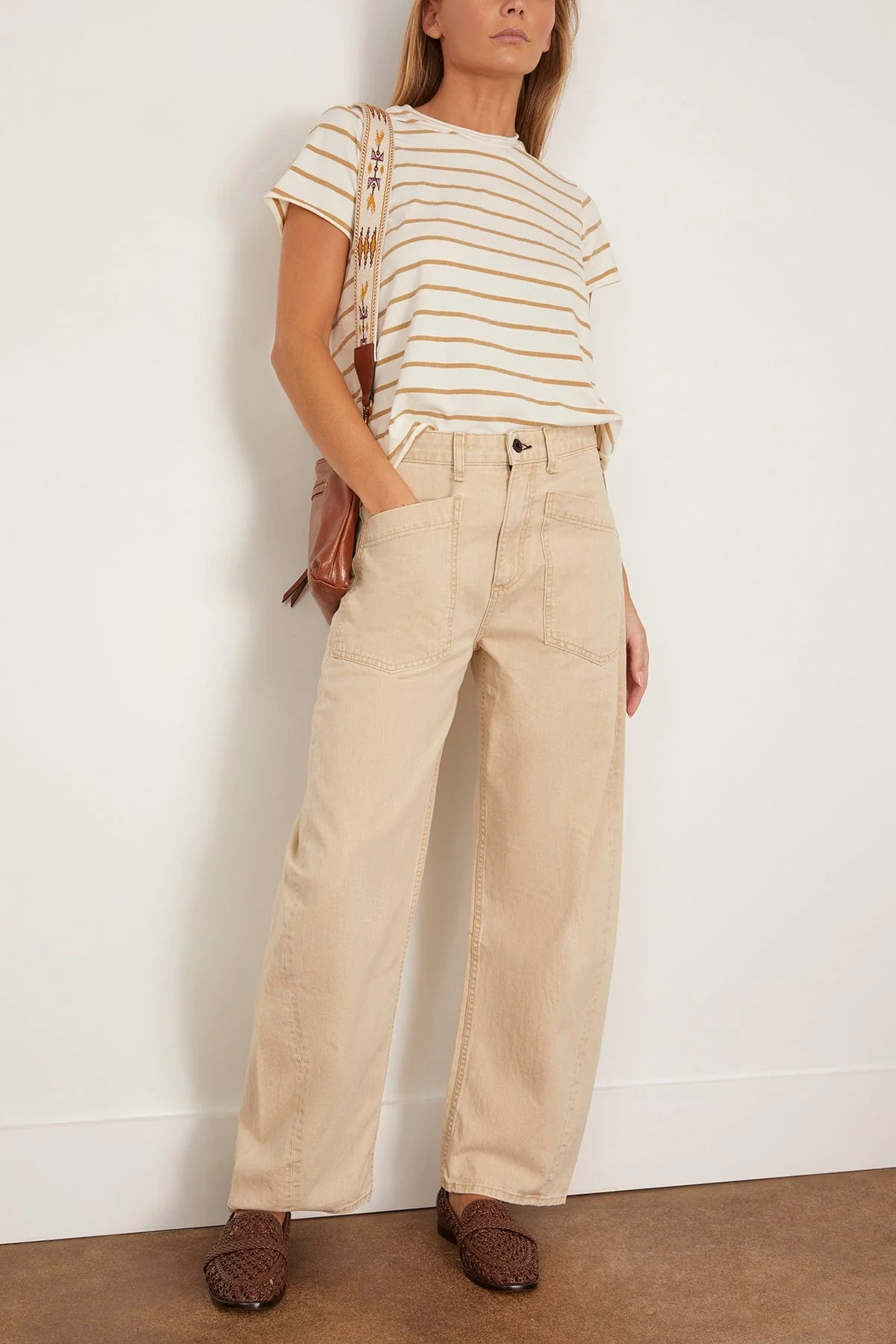 Twisted Barrel Jean in Ecru - Image 2
