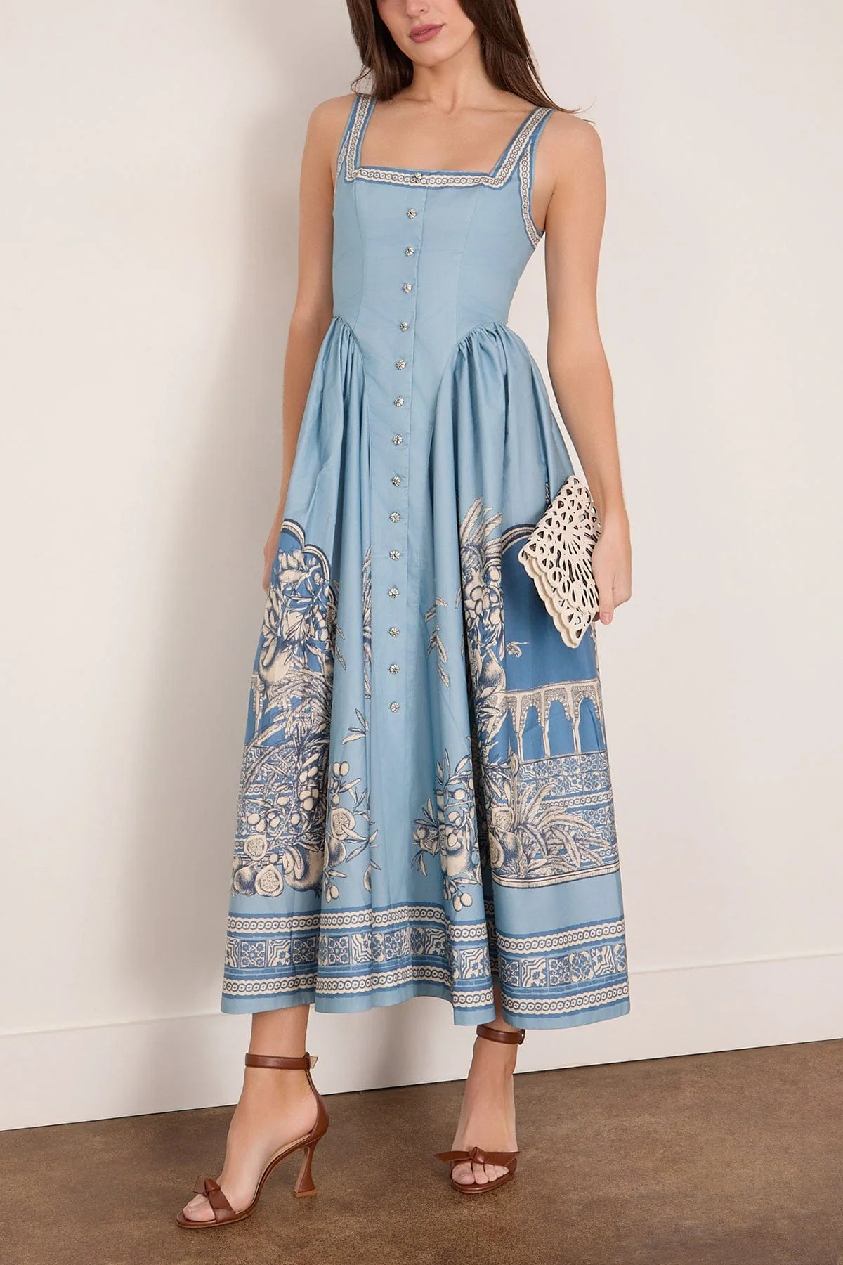Villa Romantica Midi Dress in Blue - Image 2