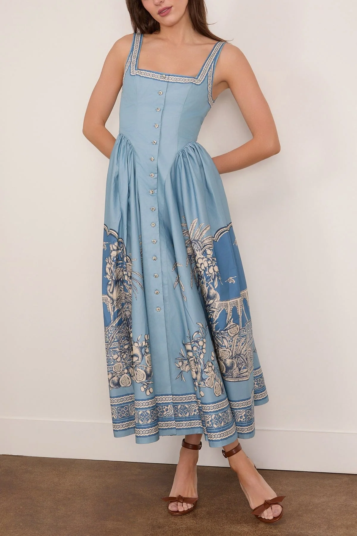 Villa Romantica Midi Dress in Blue - Image 3