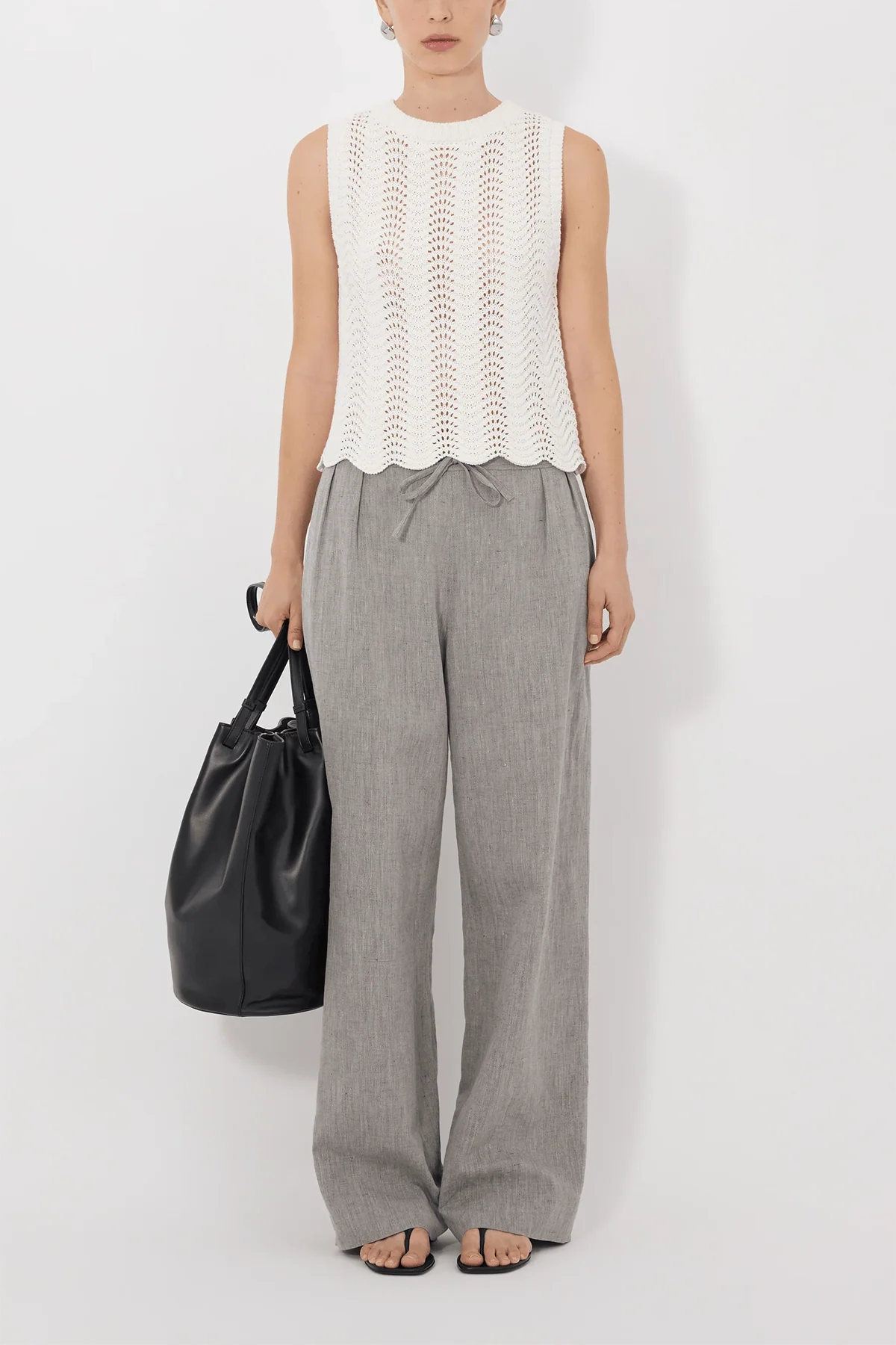 Vittoria Tank Top in Ivory - Image 2