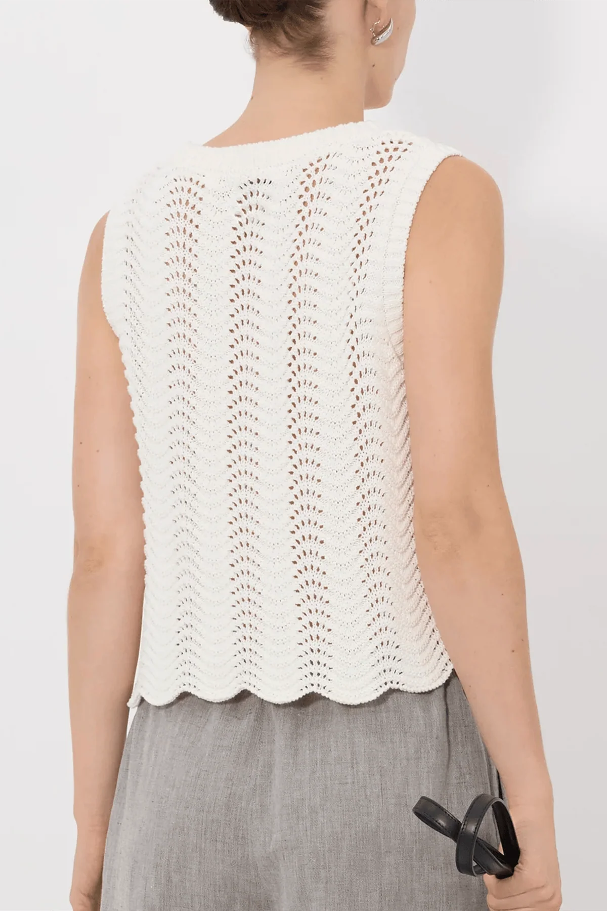 Vittoria Tank Top in Ivory - Image 4