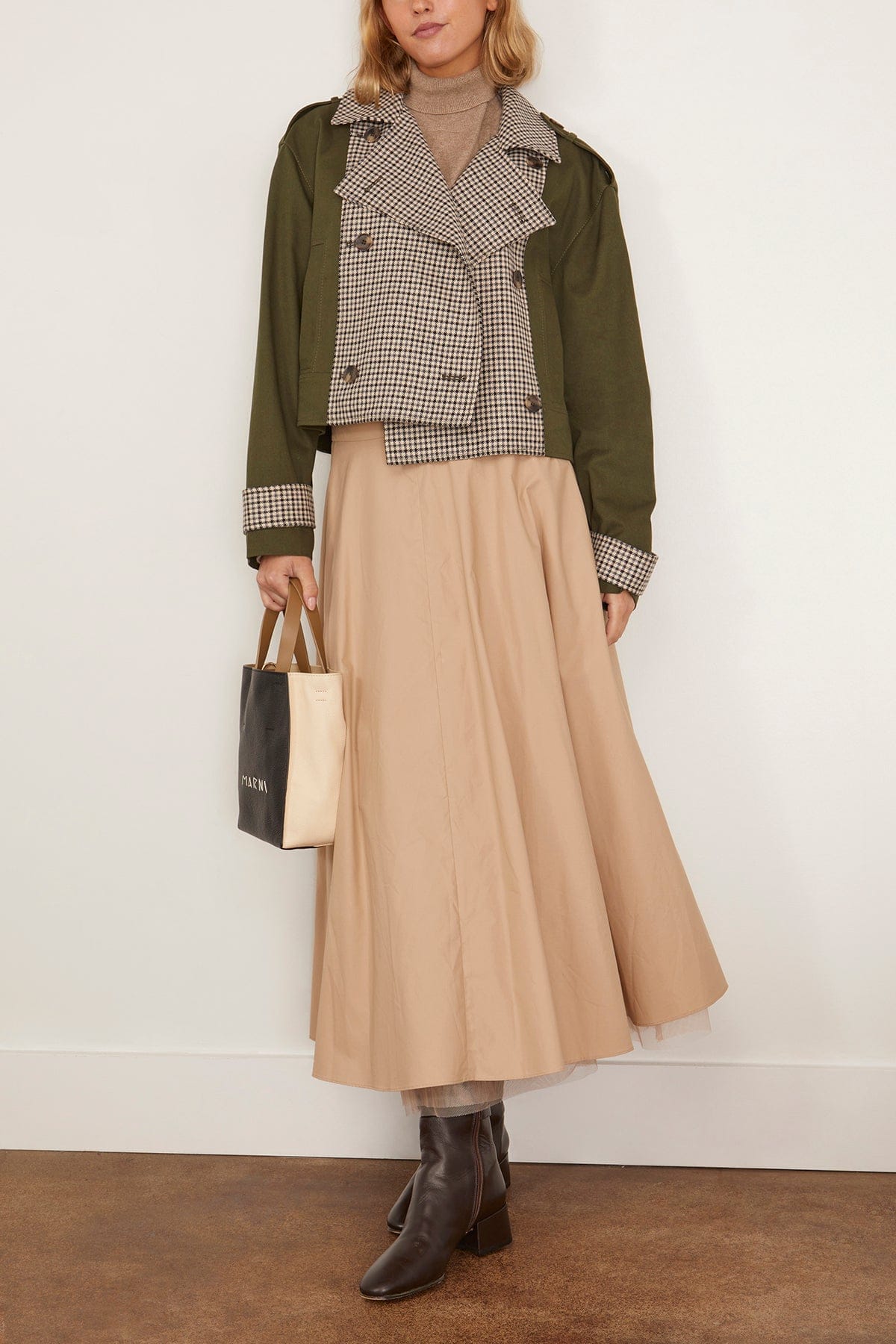 Walton Jacket in Army Check Multi - Image 2