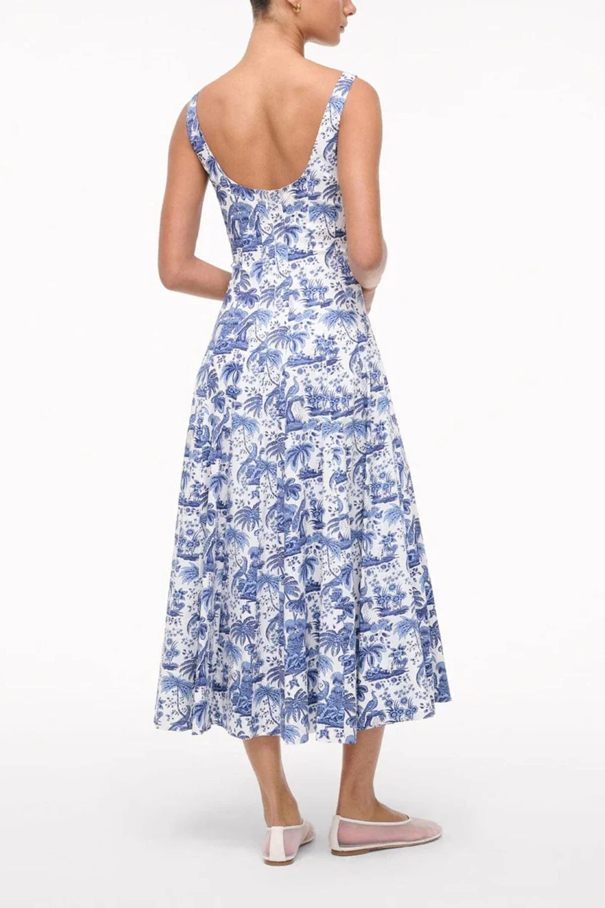 Wells Dress in Blue Toile - Image 4