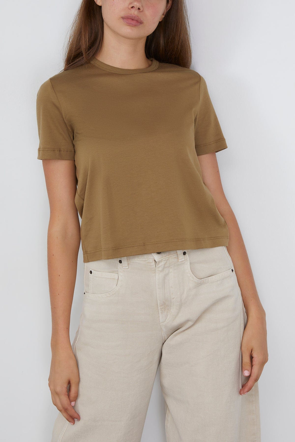 Willow Short Sleeve Tee in Khaki - Image 3