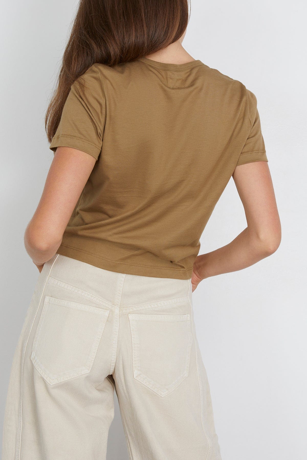 Willow Short Sleeve Tee in Khaki - Image 4