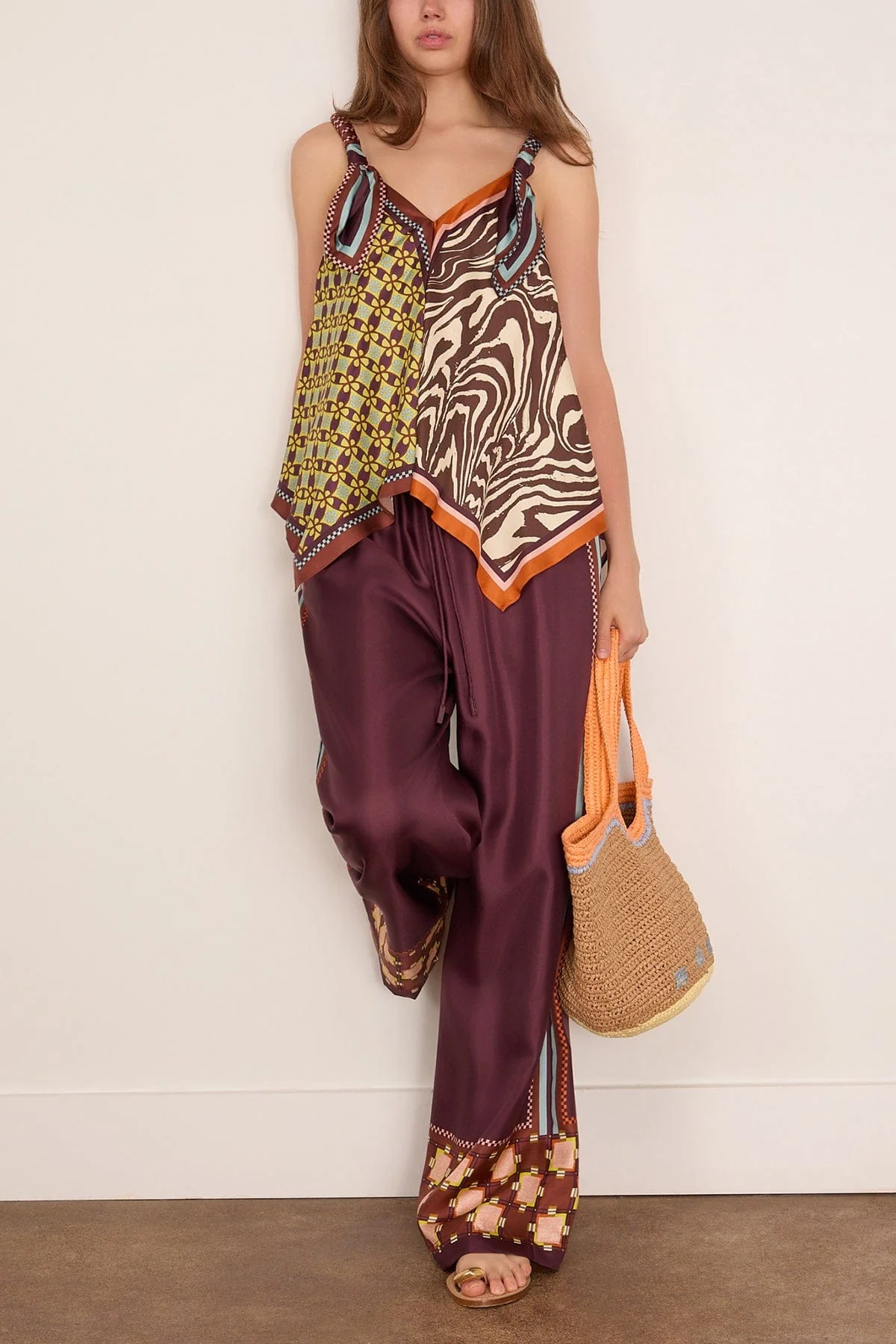 Wilson Silk Pant in Multi - Image 2