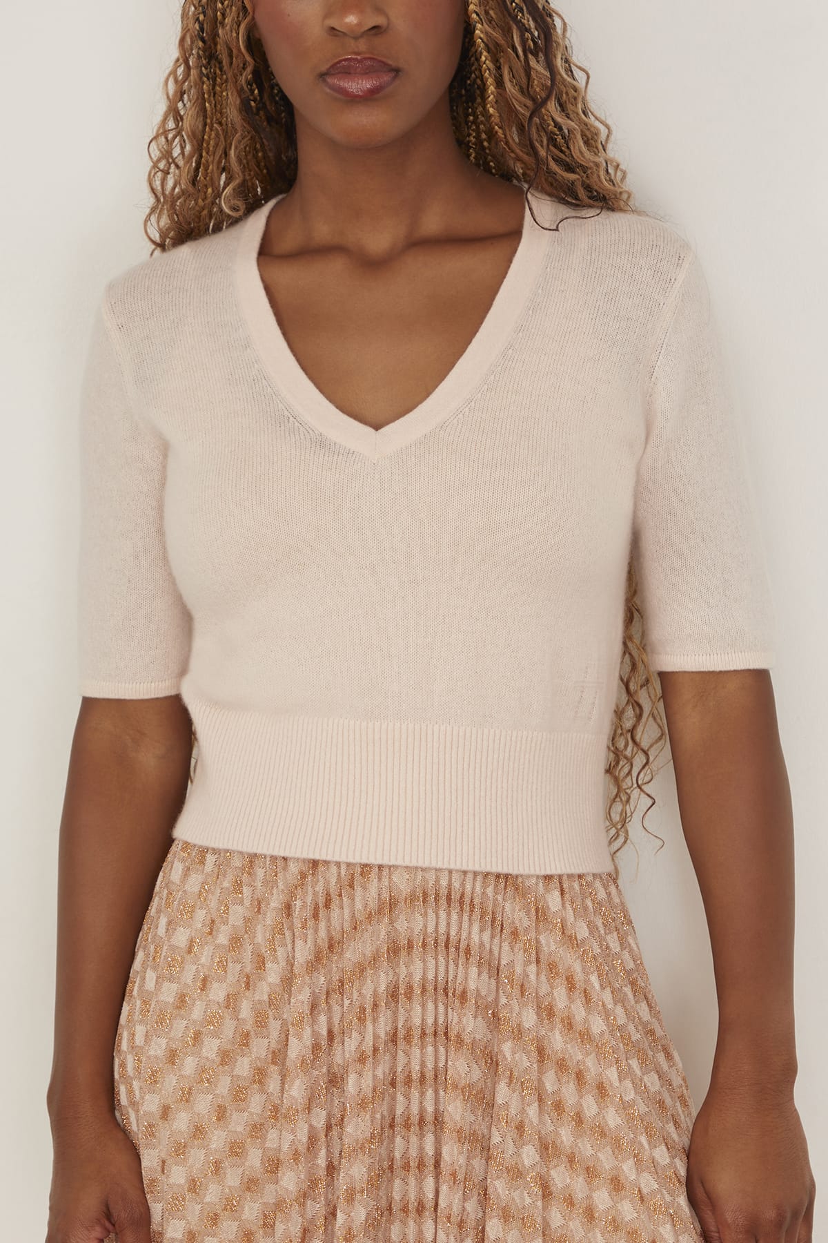 Wool Cashmere Sweater in Peonia - Image 3