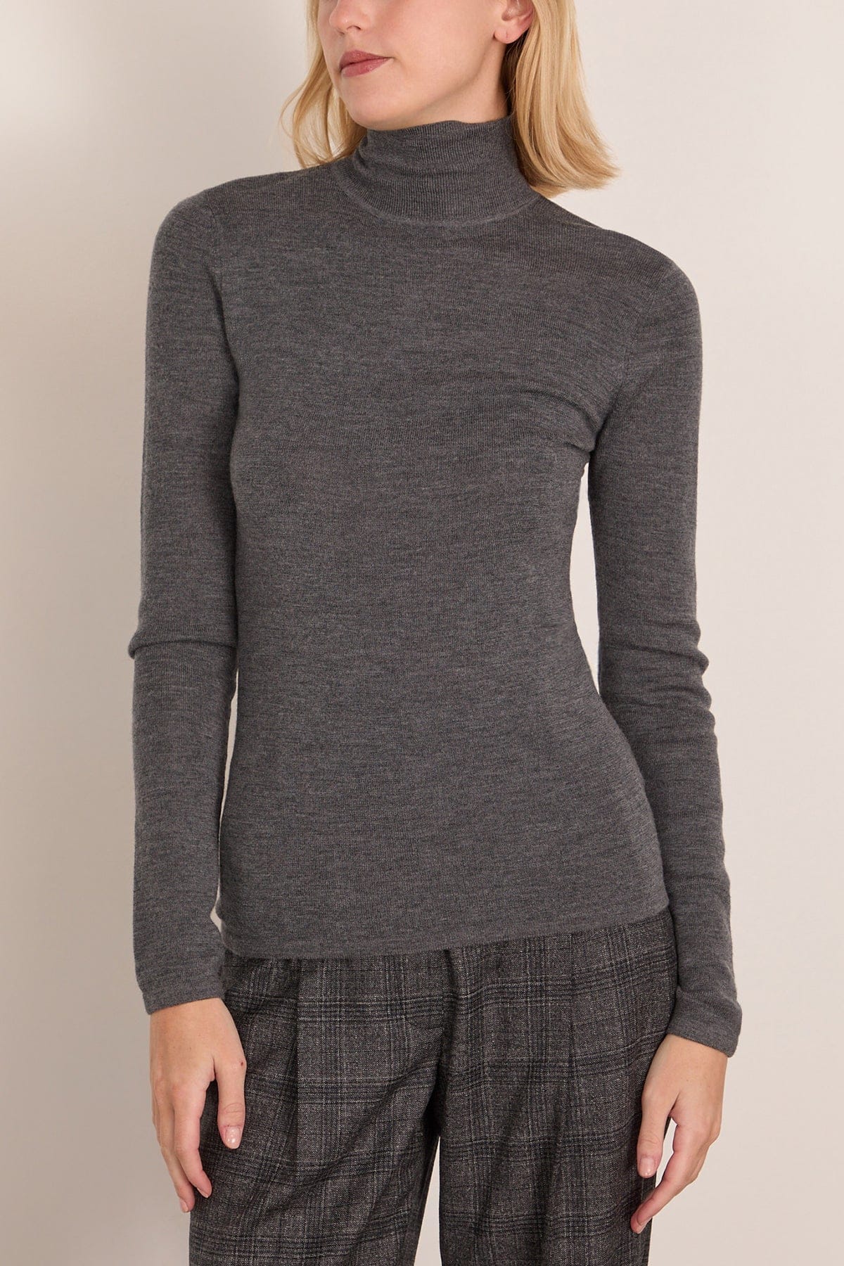 Wynter Top in Mid Grey Melange - Image 3