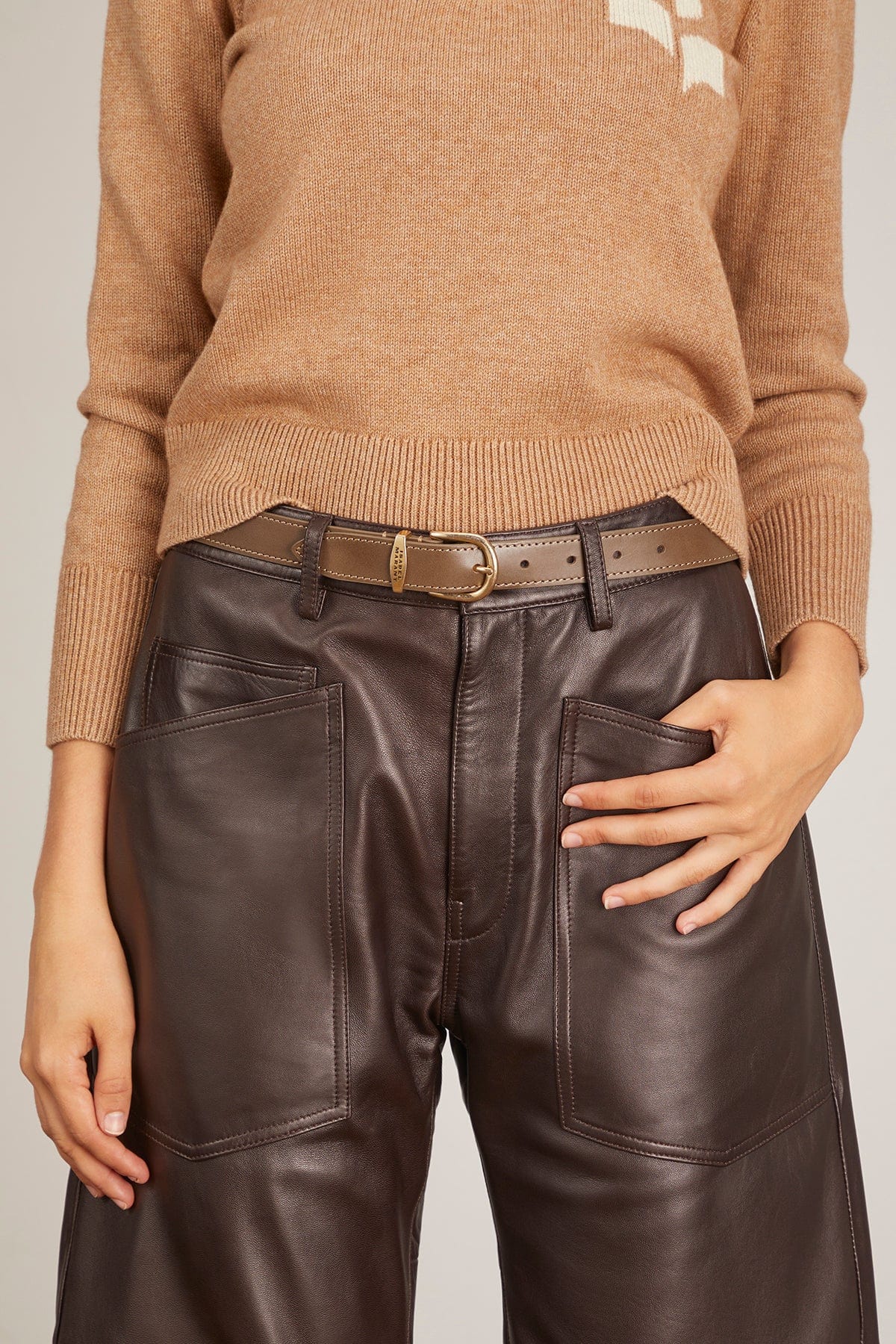 Zadd Belt in Khaki - Image 2