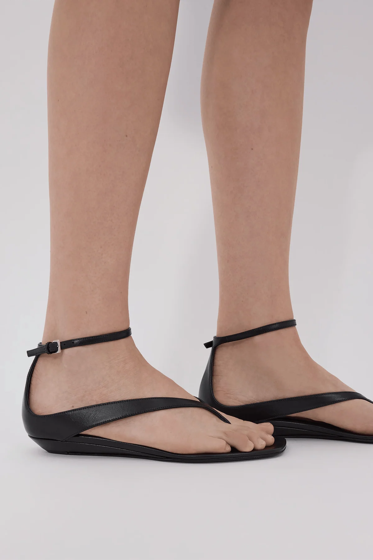 Zio Mini Wedge Sandals in Black - Image 2